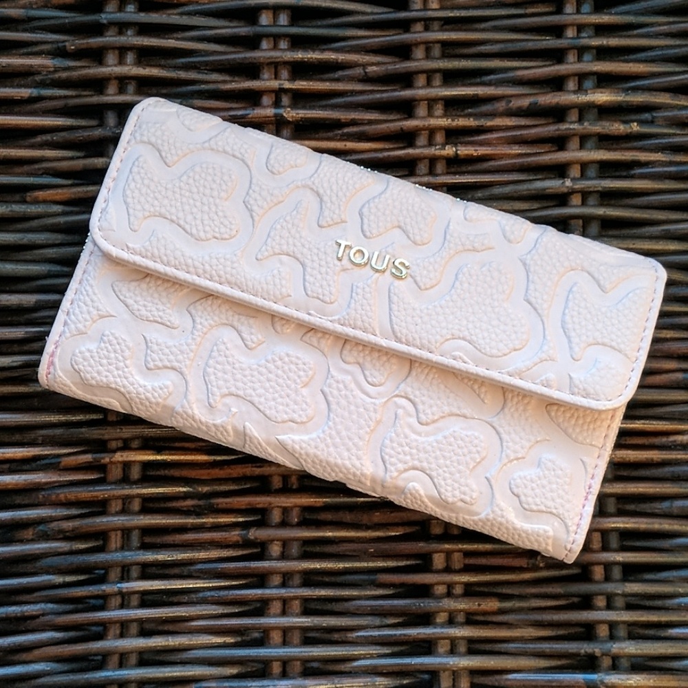 Pink Tous zipper wallet